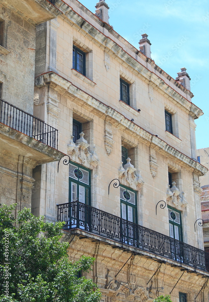 Facade of a house in havana. Cuba
