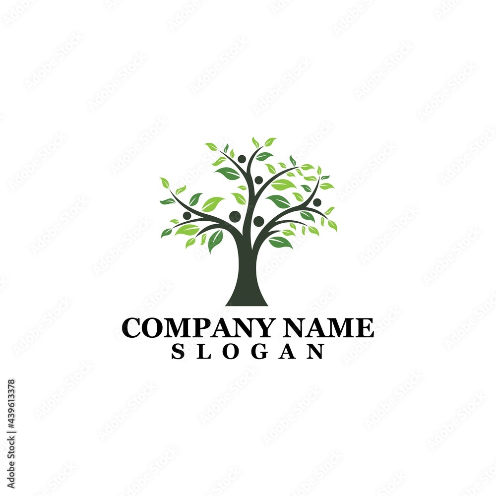 Obraz premium Family Tree Logo Design Vector and Nature lover family