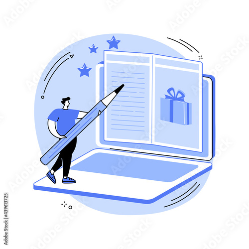 Greeting cards abstract concept vector illustration.