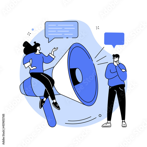 Post-truth abstract concept vector illustration.