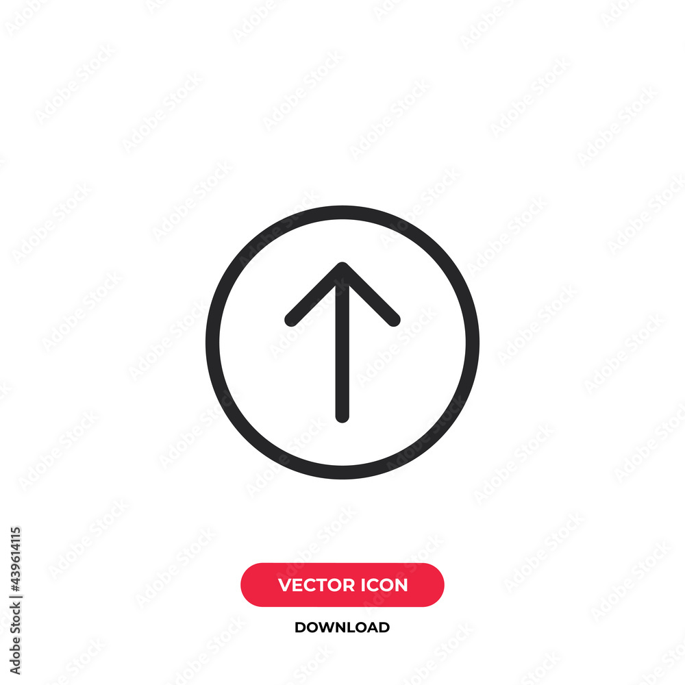 Upload icon vector. Up arrow sign Upload icon vector. Up arrow sign
