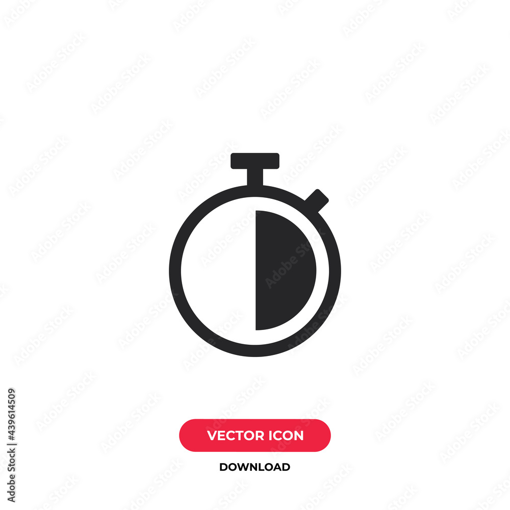 Stopwatch icon vector. Timer sign Stopwatch icon vector. Timer sign