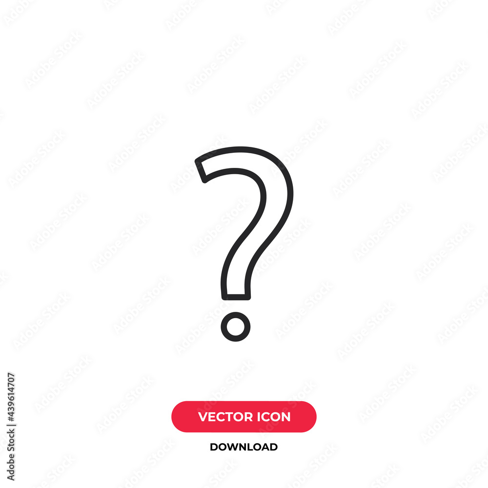 Question icon vector. Help sign Question icon vector. Help sign