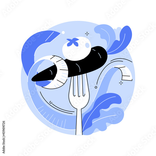 Raw food diet abstract concept vector illustration.