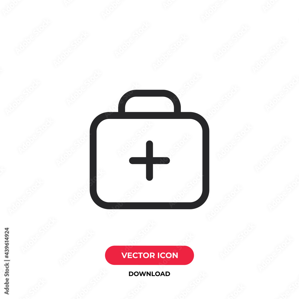 First aid kit icon vector. Medicine sign First aid kit icon vector. Medicine sign