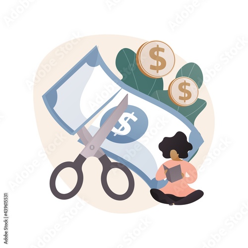 Child care expense deduction abstract concept vector illustration.