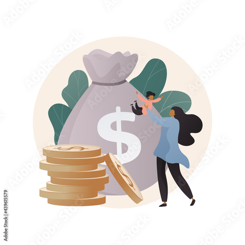 Care tax credit abstract concept vector illustration.