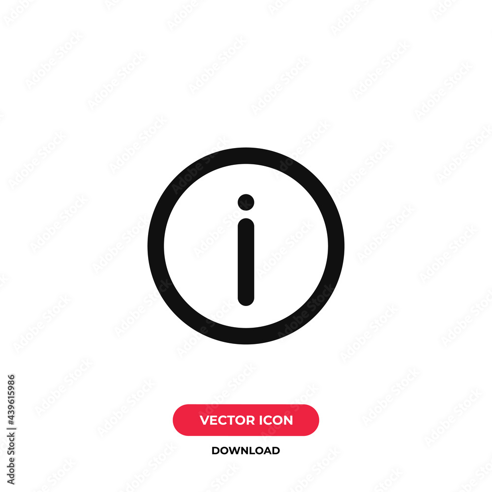 Information icon vector. Info sign