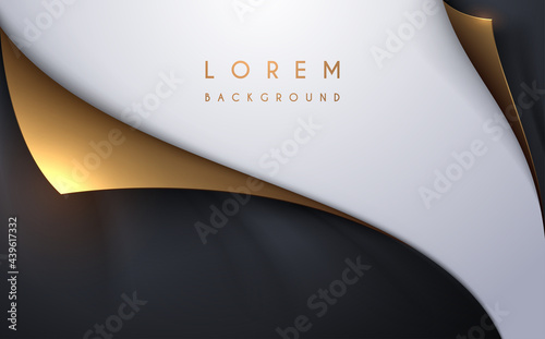 Black and gold soft bendid background