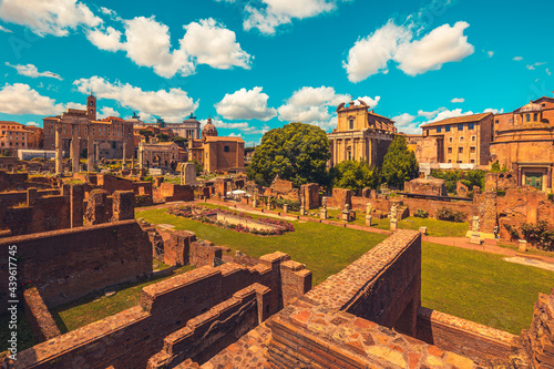 Gardens of Farnese upon the Palatine with beautiful panorama view on Rome
