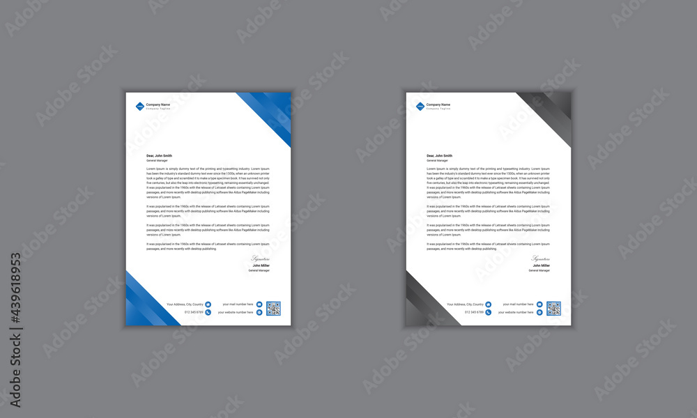 Abstract Corporate Letter Head Template Abstract Corporate Letter Head Template