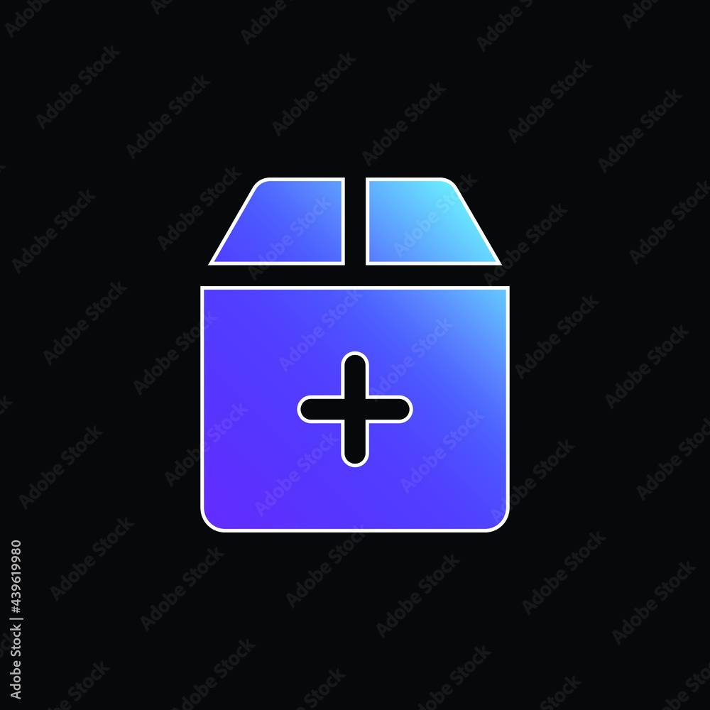 Obraz premium Add blue gradient vector icon