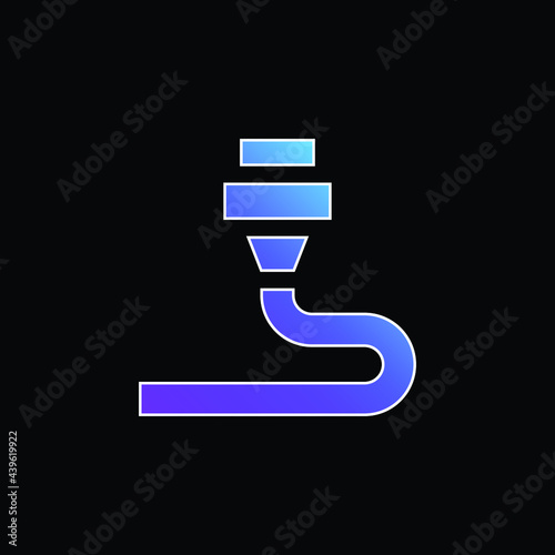 3d Printing blue gradient vector icon