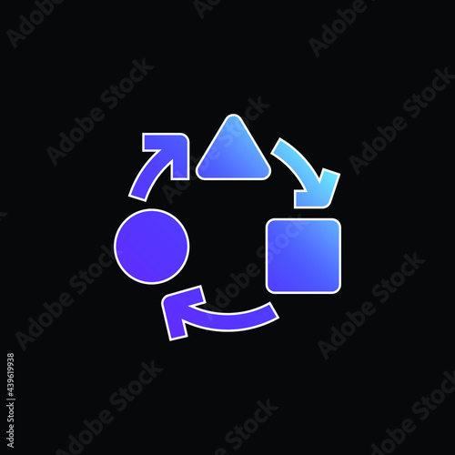 Adaptive blue gradient vector icon