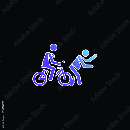 Accident blue gradient vector icon