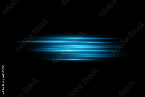 Vector illustration of a blue color. Light effect. Abstract laser beams of light. Chaotic neon rays of light .