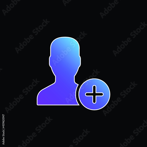 Add User blue gradient vector icon