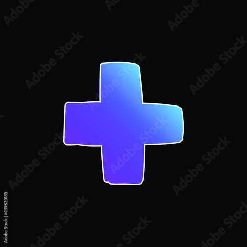 Add Symbol blue gradient vector icon