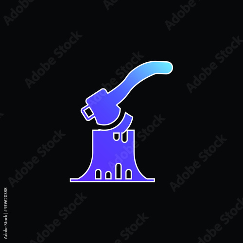 Axe blue gradient vector icon