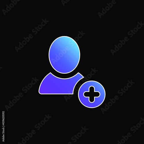 Add User blue gradient vector icon