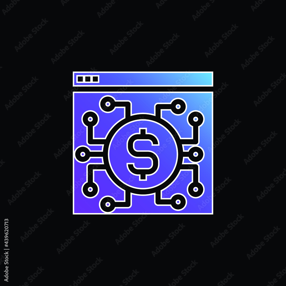 Application blue gradient vector icon Application blue gradient vector icon