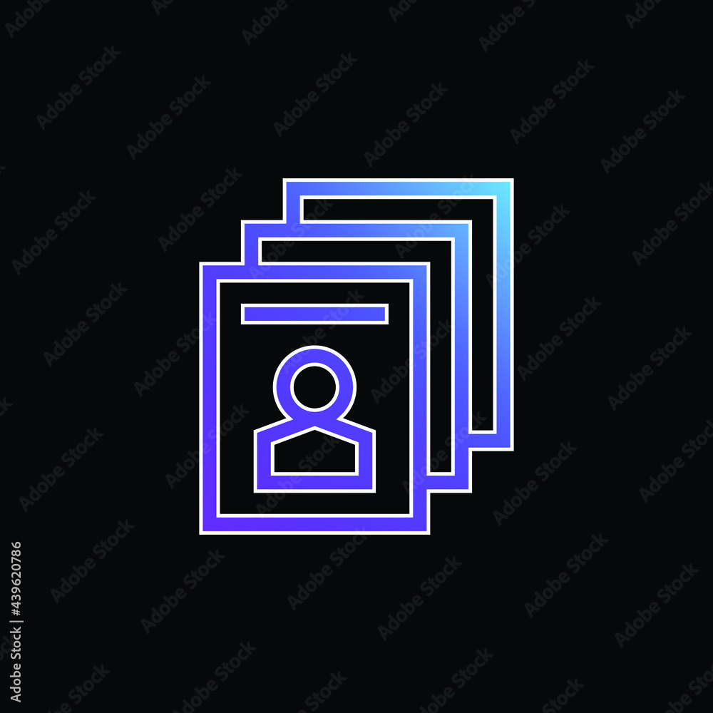 Ballot blue gradient vector icon Ballot blue gradient vector icon