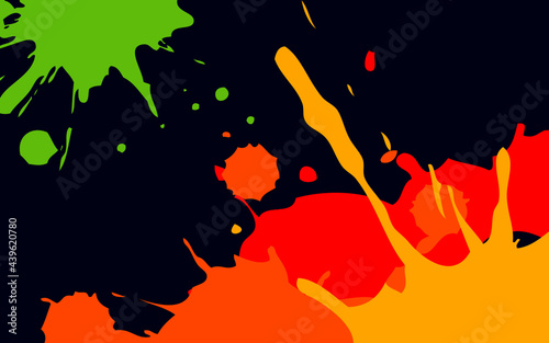 vector abstract background with paint ink design color illustration