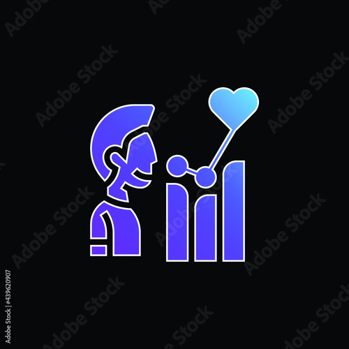 Affective blue gradient vector icon