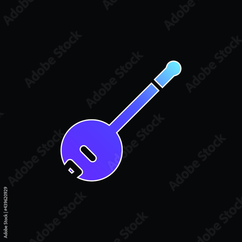 Banjo blue gradient vector icon