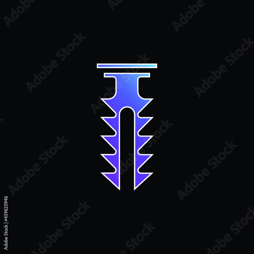 Anchor blue gradient vector icon