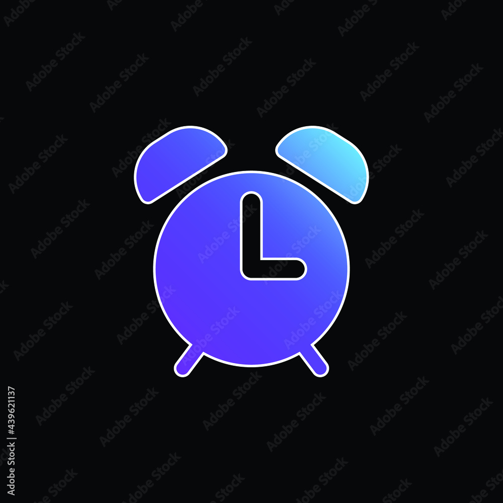 Alarm Clock blue gradient vector icon Alarm Clock blue gradient vector icon