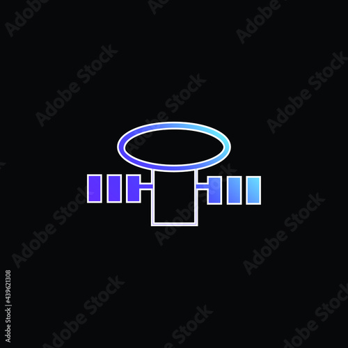 Antenna For Signal Reception blue gradient vector icon