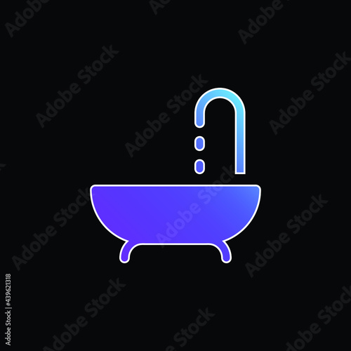 Bath blue gradient vector icon