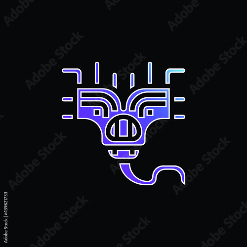 Alien blue gradient vector icon