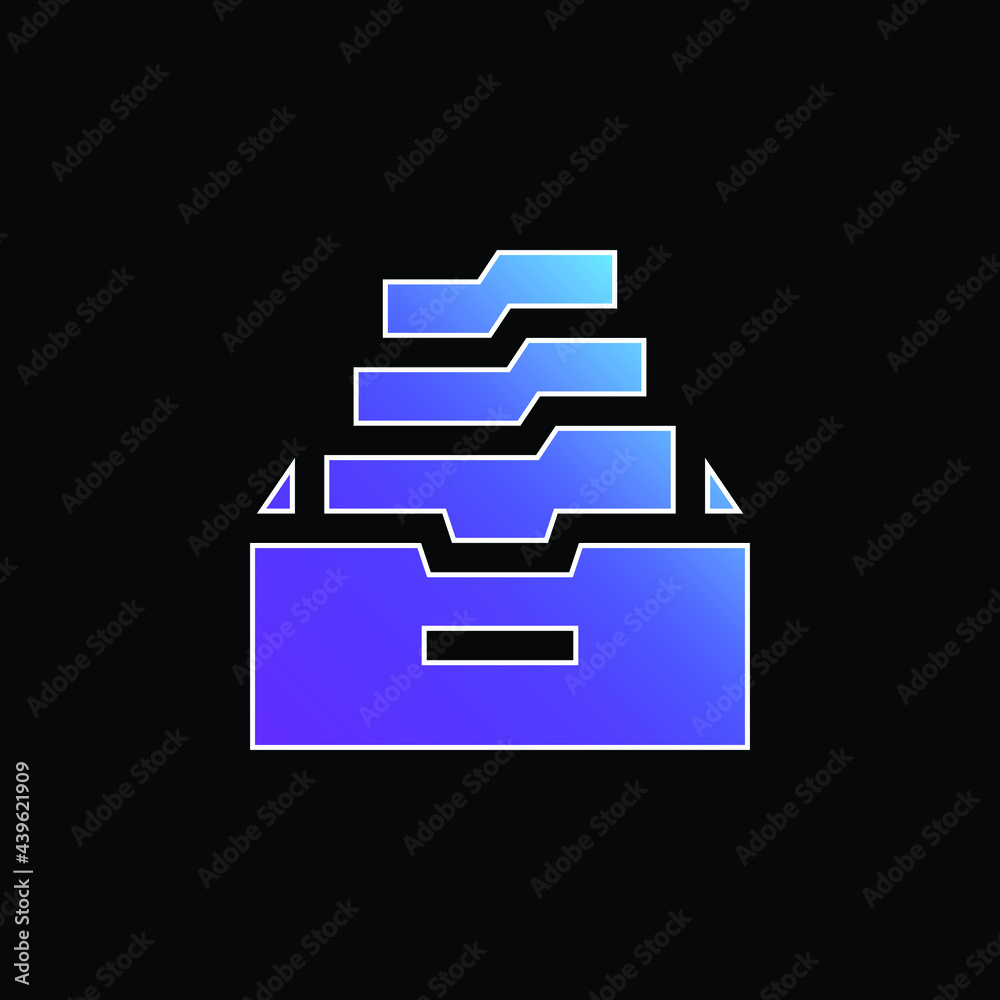 Archive blue gradient vector icon Archive blue gradient vector icon
