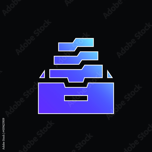 Archive blue gradient vector icon