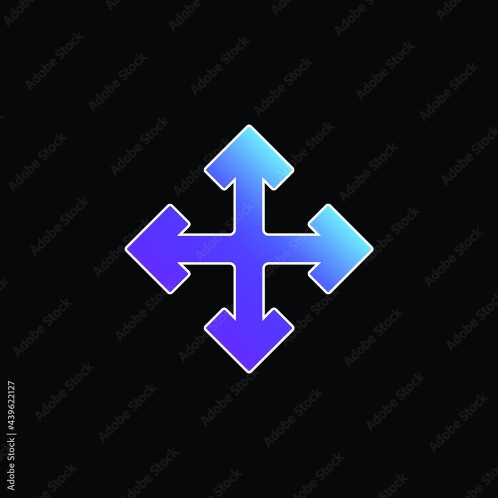 Arrows blue gradient vector icon Arrows blue gradient vector icon