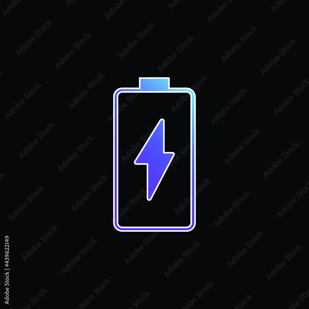 Battery blue gradient vector icon Battery blue gradient vector icon