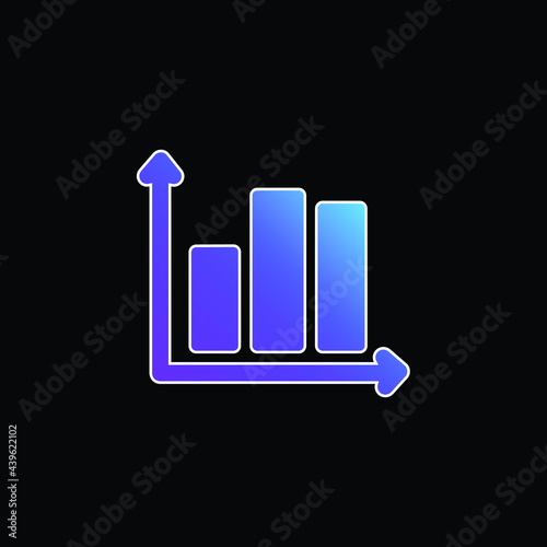 Bars Graphic blue gradient vector icon
