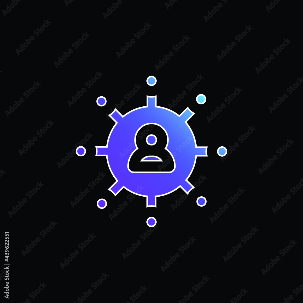 Boss blue gradient vector icon Boss blue gradient vector icon