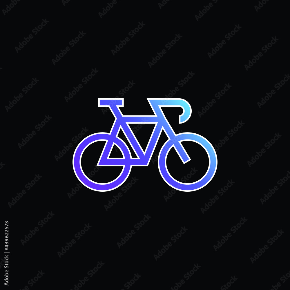 Bike blue gradient vector icon Bike blue gradient vector icon