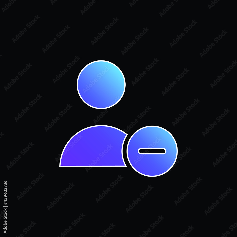 Block User blue gradient vector icon Block User blue gradient vector icon