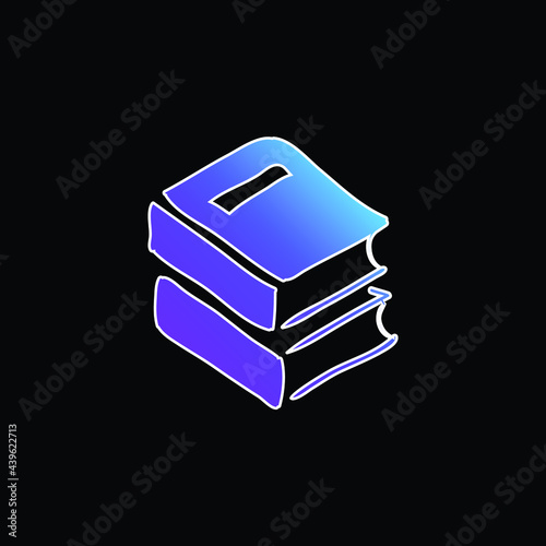 Books blue gradient vector icon