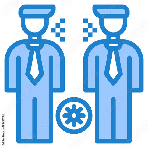 people blue style icon