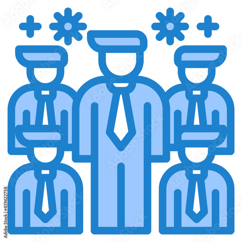 people blue style icon
