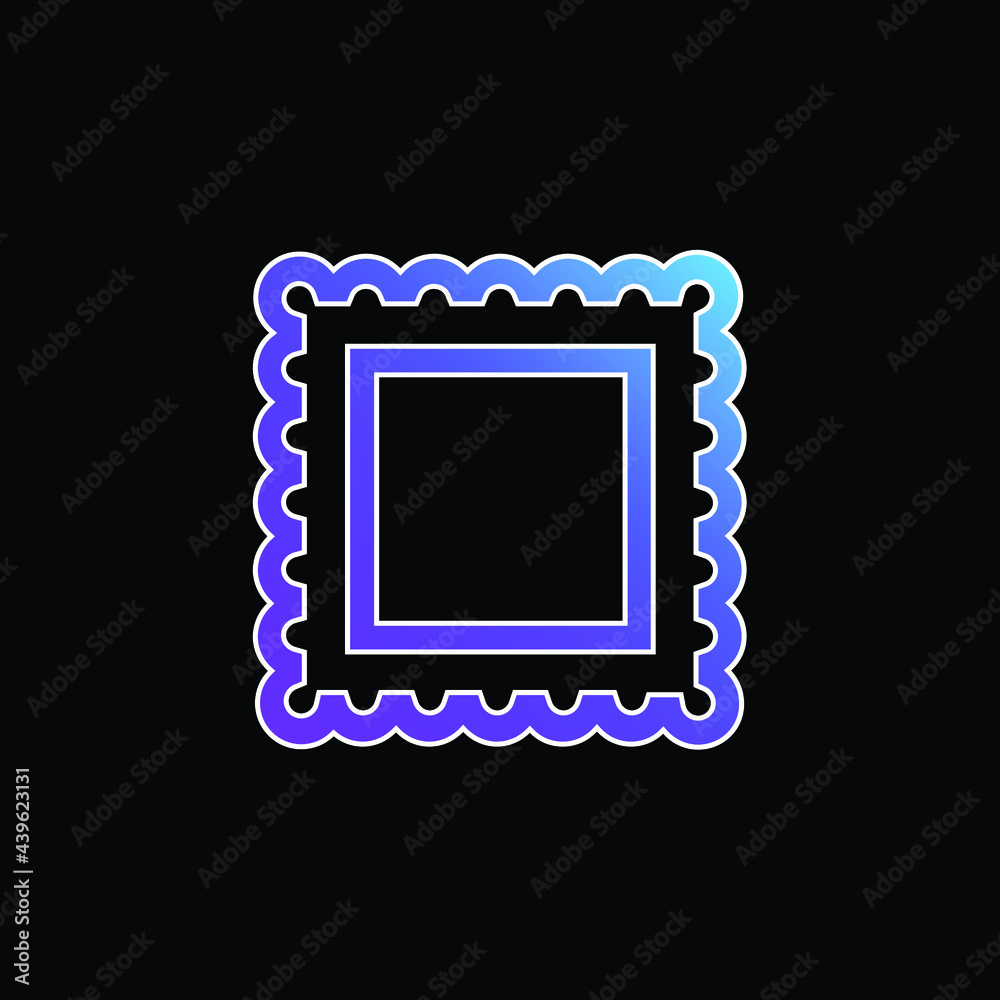 Border For Frame Pictures blue gradient vector icon Border For Frame Pictures blue gradient vector icon