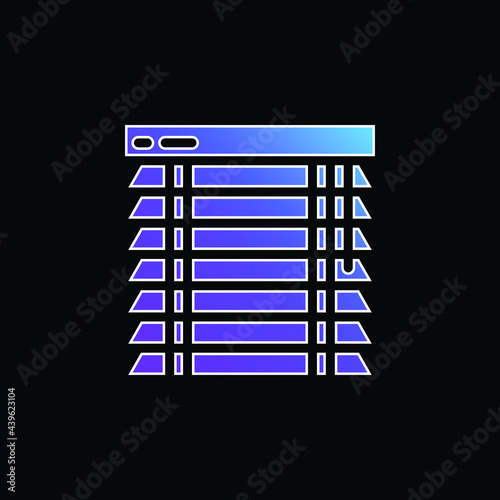 Blinds blue gradient vector icon