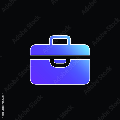 Briefcase blue gradient vector icon