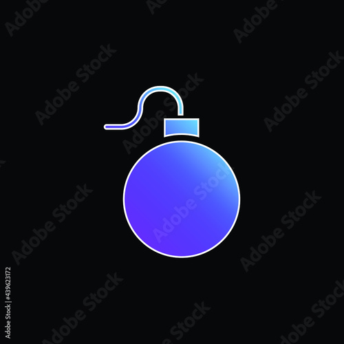 Bomb blue gradient vector icon