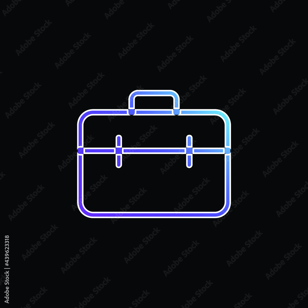 Briefcase blue gradient vector icon Briefcase blue gradient vector icon